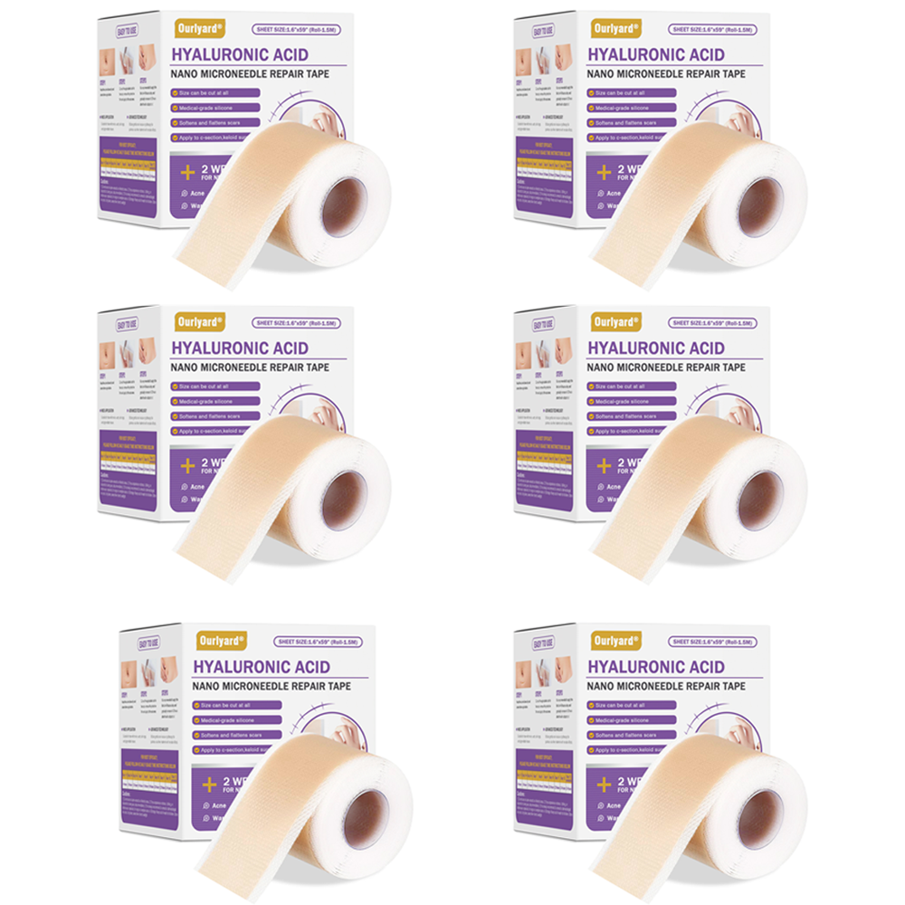✅ FDA Approved | Ourlyard® Hyaluronic Acid Nano Microneedle Repair Tape🗽✨(Effective in fading various types of scars, including surgical scars, burn scars, acne scars, and stretch marks, while improving uneven skin tone and skin imperfections.)